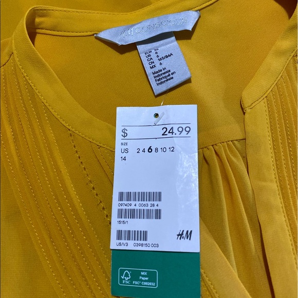 H&M Tops - Sun flower yellow blouse - BRAND NEW